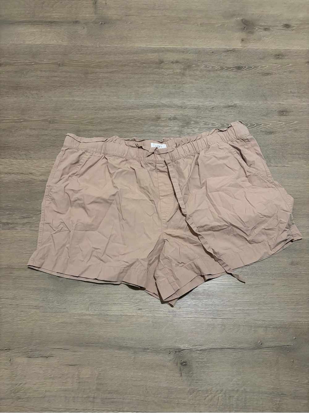 LOFT Blush Pink Elastic-Waist Casual Shorts